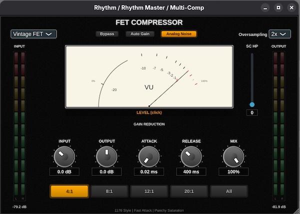 Luna Co. Audio「Multi-Comp」1176やLA‑2A風の音をDAWで手軽に再現！8つのモードを搭載した無料コンプレッサー｜DTMプラグインセール