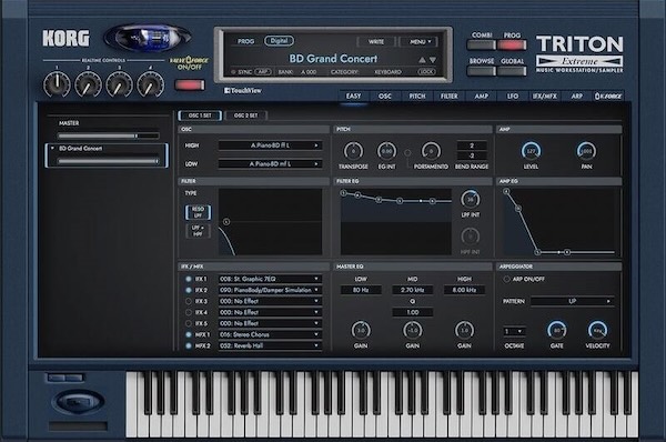 KORG「TRITON / TRITON Extreme」世界中のトップ・ミュージシャンに愛された名作TRITONシリーズを完全再現!4,000以上のサウンド・プログラム、サウンド・ブラウザ、EASYモード、デュアル・ポリフォニック・アルペジエーター搭載のシンセサイザー|DTMプラグインセール