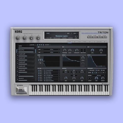 KORG「TRITON / TRITON Extreme」世界中のトップ・ミュージシャンに愛された名作TRITONシリーズを完全再現！4,000以上のサウンド・プログラム、サウンド・ブラウザ、EASYモード、デュアル・ポリフォニック・アルペジエーター搭載のシンセサイザー｜DTMプラグインセール