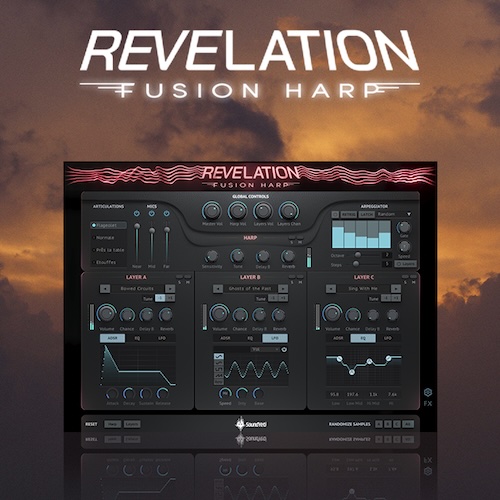 Sound Yeti「Revelation Fusion Harp」ハープの美しさとシンセの奥行きを同時に操る音源！3レイヤー構成・豊富なプリセット・高度なアルペジエーターを備えた次世代ハープ音源｜DTMプラグインセール