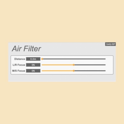 Comfy DSP「Air Filter」空気吸収をシミュレートし、自然なサウンドスケープを作る！ミックスにリアルな奥行きと空気感をプラスするオーディオツール｜DTMプラグインセール