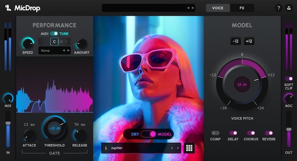Soundlabs.ai「MicDrop Suite」あなたの声が、どんな歌声にも、どんな楽器にもリアルタイム変換！AI歌声モーフィング、ボーカル修復、MIDI制御ハーモニー、声→楽器変換を実現する次世代ボイストランスフォーマー｜DTMプラグインセール