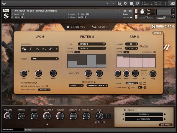 Soundiron「Voice of the Sun - Sunrise」"百人一首"を歌い上げる本格派ボーカル音源！女性シンガーN-Ioriの生演奏による和歌フレーズ、真のレガート、4種類の母音表現で感情豊かな旋律を奏でる次世代ソロボーカル・ライブラリ｜DTMプラグインセール