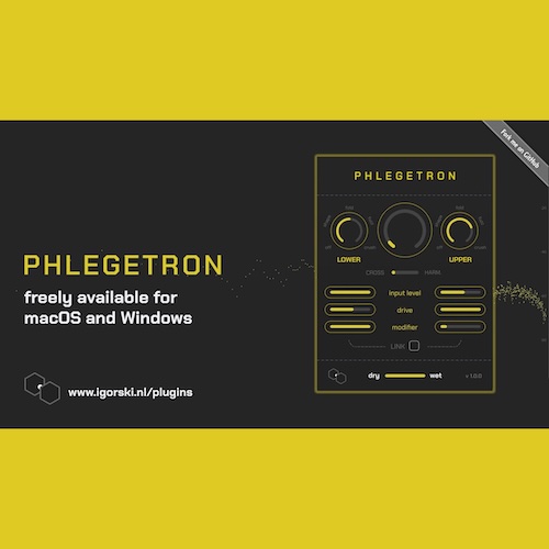 igorski「Phlegetron」2バンドに分割して別々に歪ませる！クロスオーバーと倍音分割で音を緻密に加工できる多機能ディストーション｜DTMプラグインセール