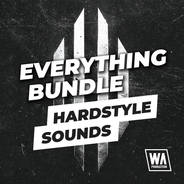 W. A. Production「Everything Bundle: Hardstyle Sounds」ハードスタイル制作に必要な全要素をこの1本で！17種類のハードスタイル音源をまとめ、キット・ループ・MIDI・FXを一括収録した圧巻のボリュームと即戦力のサウンドパック｜DTMプラグインセール