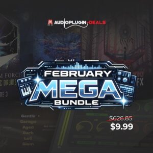 「February Mega Bundle」この内容でこの安さは反則級！リズム制作・ボーカル補正・サウンドデザイン・ミックスまでを一つの流れで完結できる、作曲の出だしから仕上げまで迷わず進めたい人のための制作向けバンドル｜DTMプラグインセール