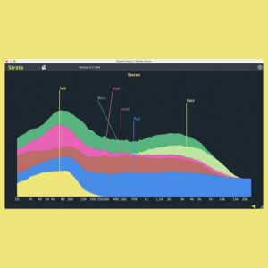 Crickets Audio「Strata」低域の濁りやトラック同士のぶつかりが一目で分かる！ミックス全体の周波数バランスを一画面で俯瞰できる、レイヤー表示型スペクトル可視化ツール｜DTMプラグインセール