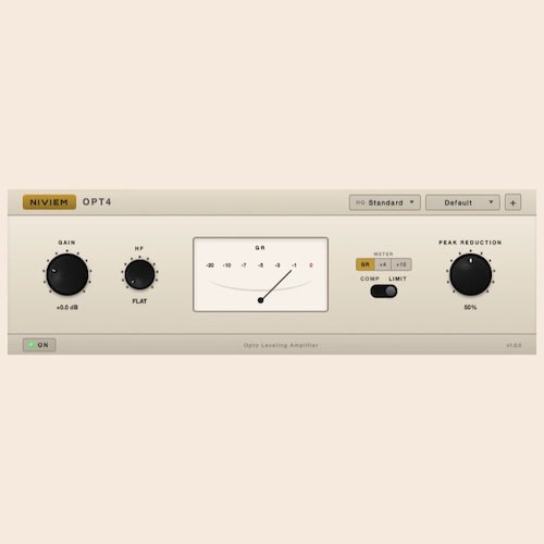 Niviem「Niviem OPT4」LA-2Aのサウンドと挙動を現代に再現！ヴィンテージ感と現代的な機能性を両立した高機能オプトコンプ｜DTMプラグインセール