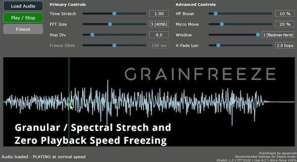 Aqua Node「Grainfreeze」再生速度0でも音の質感を失わない！“トーンを保ったまま音を止める”革新的スペクトルフリーズ｜DTMプラグインセール