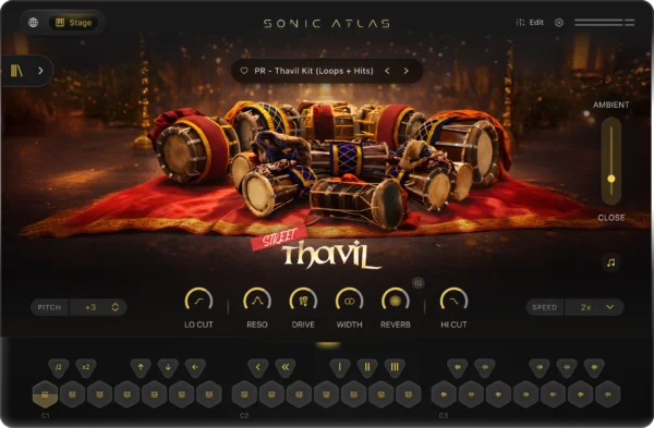 Pitch Innovations「Streets of South India – 3 Expansion Packs」南インドのストリートと祭礼で鳴り響く打楽器アンサンブルをDAWで演奏できる!ループに頼らないプレイアブル設計のリズム拡張パック|DTMプラグインセール