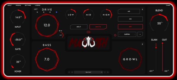 Aurora DSP「Mammoth - The Monumental Bass Plugin」低域を壊さずに歪ませたい人へ！低域とアタックを同時にコントロールできるパラレル構造ベースプラグイン｜DTMプラグインセール