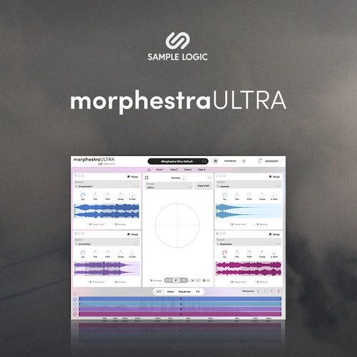Sample Logic「Morphestra ULTRA」静かな緊張感から巨大なクライマックスまで一つの音で描く！オーケストラとサウンドデザインを一体化させた、音が動き、変化し続けるシネマティック音源｜DTMプラグインセール