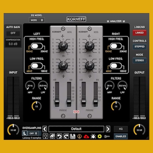 Korneff Audio「SITRAL Klangfilter w295」放送用ヴィンテージEQの思想をそのまま再現！音を作り込みすぎず、ミックスの完成度を自然に引き上げるEQ｜DTMプラグインセール