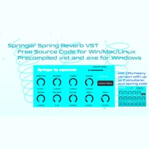 Aqua Node「Springer Spring Reverb VST」ダブ系のうねる空間からレーザーのような過激サウンドまで！スプリングらしさを極端に楽しめるリバーブ｜DTMプラグインセール