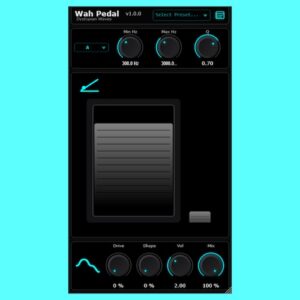 Dystopian Waves「Wah Pedal」クラシックなワウペダルの操作感を再現しながら、周波数や動きを細かく作り込める柔軟性を備えた多機能ワウエフェクトプラグイン｜DTMプラグインセール