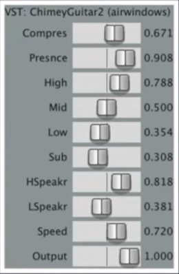 Airwindows「ChimeyGuitar2」コンプレッションと歪みが暴走寸前で絡み合う、扱いは難しいが音作りが極端に楽しいアンプシミュレーター｜DTMプラグインセール