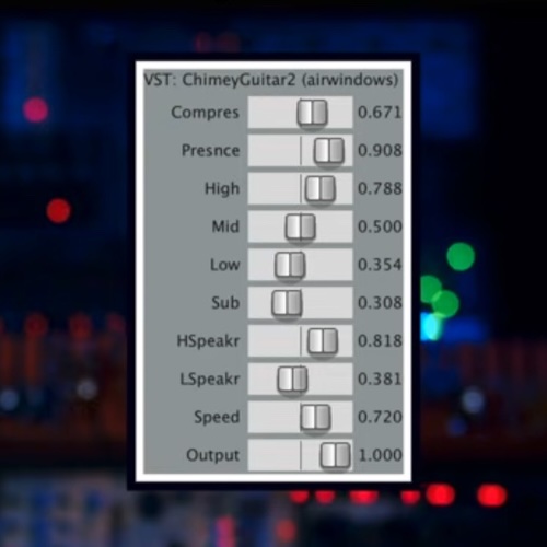 Airwindows「ChimeyGuitar2」コンプレッションと歪みが暴走寸前で絡み合う、扱いは難しいが音作りが極端に楽しいアンプシミュレーター｜DTMプラグインセール