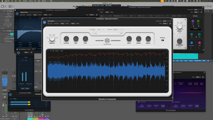 Woodstock Audio「Waveform Compressor」音がどう変わっているのかを波形で確認できる、理解しながら使える視覚特化型コンプレッサー｜DTMプラグインセール