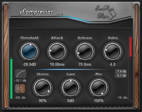 SaschArt Audio Plugins「yCompressor – Essential Compression」余計な機能を削ぎ落とし、音を整えることだけに集中できるミニマル設計のコンプレッサー｜DTMプラグインセール