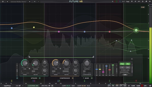 Three-Body Technology 「Future MB」最大6つの独立バンド、バンド間ゲイン差分ルーティングのDelta Matrix、Gate/Upward/Compressorの3ステージ処理、プリリンギングゼロのLiquid Phaseモード搭載の次世代マルチバンドダイナミクスプロセッサー｜DTMプラグインセール