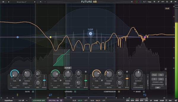 Three-Body Technology 「Future MB」最大6つの独立バンド、バンド間ゲイン差分ルーティングのDelta Matrix、Gate/Upward/Compressorの3ステージ処理、プリリンギングゼロのLiquid Phaseモード搭載の次世代マルチバンドダイナミクスプロセッサー｜DTMプラグインセール
