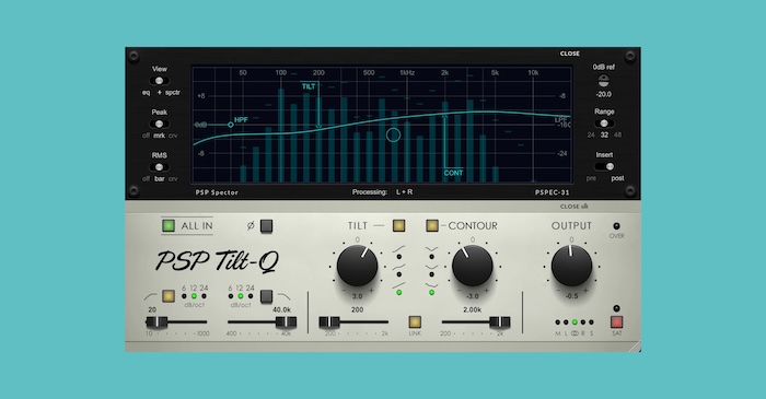 PSP Audioware「PSP Tilt-Q」3つの特性を切り替えられるTilt＆Loudness EQ搭載！サチュレーション＆アナライザー内蔵の高品位コンソール型EQ｜DTMプラグインセール