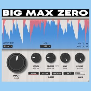 BIG MAN LABS「BIG MAX ZERO」0.5msから選べる超低レイテンシー設計！制作・配信・放送まで幅広く使える無料ブリックウォール・リミッター｜DTMプラグインセール
