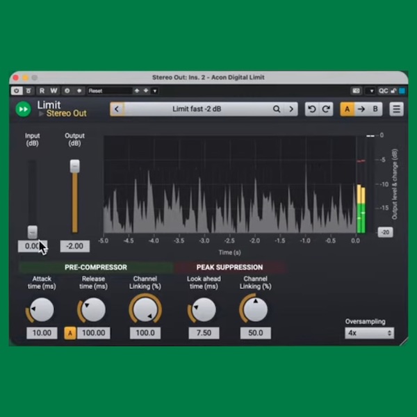 Acon Digital「Limit」音を変えずに音圧だけを整えるという選択肢！透明性を追求したリミッター｜DTMプラグインセール