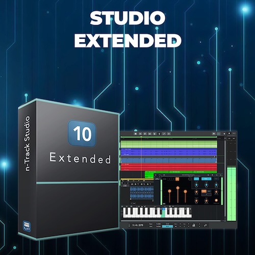 n-Track「Studio 10 Extended」無制限トラックとAIステムで楽曲をボーカル・ドラム・ベースに分離！サンプラーやアンプシミュも内蔵し、録音からリミックス、7.1サラウンド制作まで対応するオールインワンDAW｜DTMプラグインセール