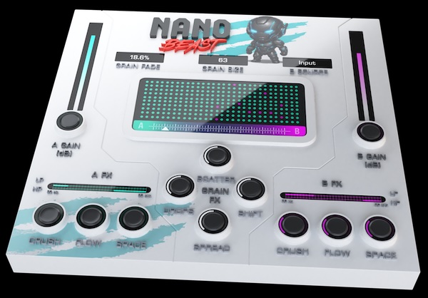 W. A. Production「NanoBeast」ボーカルを溶かして音響空間に、ドラムを崩してカオスなリズムに！予測不能なのに破綻しない“素材を別物にする”グラニュラーエフェクト｜DTMプラグインセール