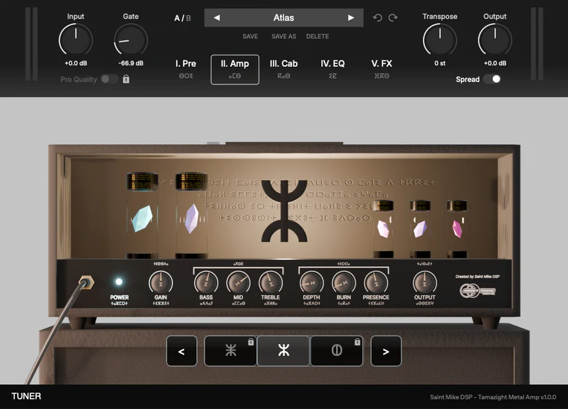 Saint Mike DSP「Tamazight Metal Amp」DIギターから即戦力のメタルトーンへ!ミックスに埋もれないモダンハイゲインサウンドが実現する、オールインワン型メタルアンプシミュレーター|DTMプラグインセール