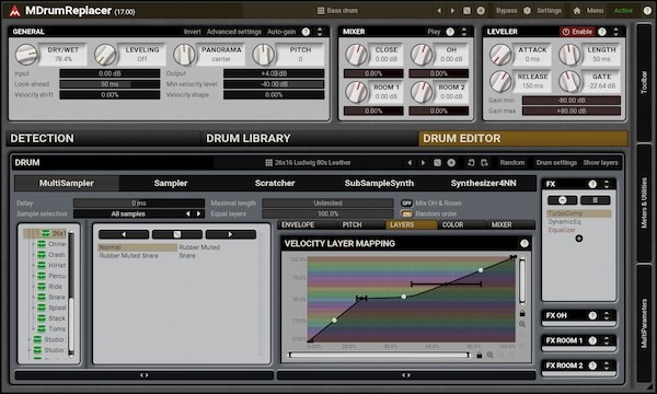 MeldaProduction「MDrumReplacer」マイク立てミスでもドラムが嫌いでも大丈夫！不満なドラム録音を丸ごと立て直し、ライブ感を保ったまま置き換えるワークフロー｜DTMプラグインセール