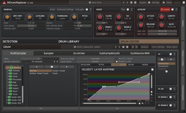 MeldaProduction「MDrumReplacer」マイク立てミスでもドラムが嫌いでも大丈夫！不満なドラム録音を丸ごと立て直し、ライブ感を保ったまま置き換えるワークフロー｜DTMプラグインセール