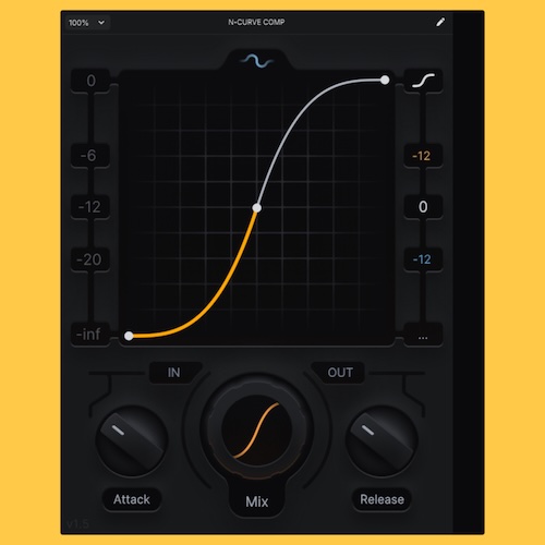 Nasko「N-CURVE COMP」SAFE／RAWモード搭載で透明な整音から攻撃的な歪みまで対応！カーブを描いてダイナミクスを再構築する新発想コンプレッサー｜DTMプラグインセール