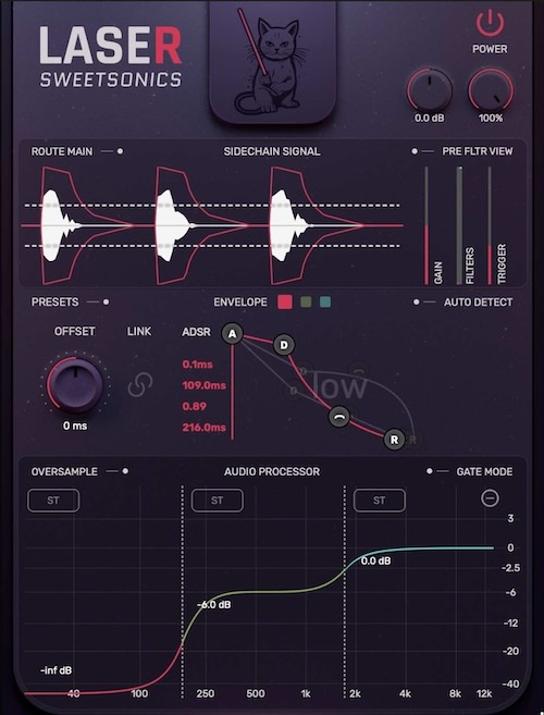 Sweetsonics「Laser 2」サイドチェインを時間軸で精密コントロール!トランジェント検出とマルチバンド処理で自然なダッキングを実現するエンベロープシェイパー