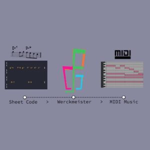 Werckmeister「MIDI Compiler」シートコードで楽曲を設計できる！楽譜をコードのように書いてそのままMIDIへ変換できる作曲ツール｜DTMプラグインセール