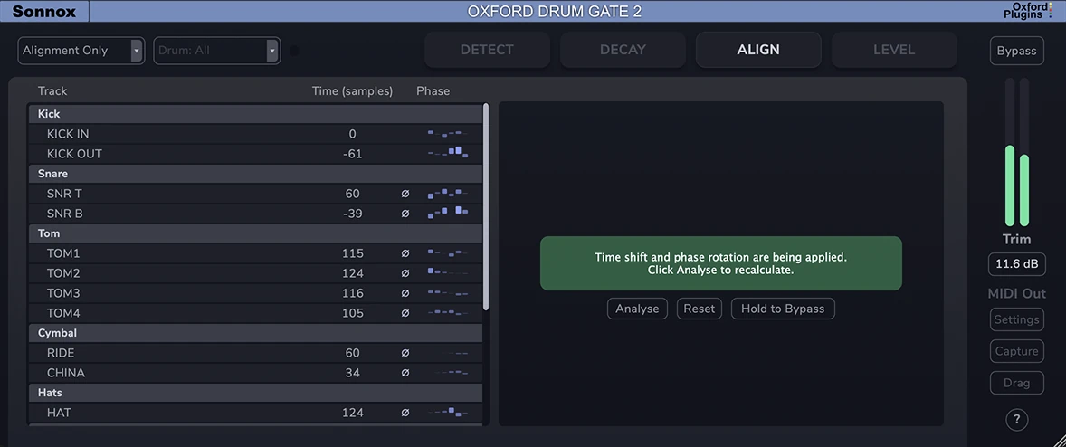Sonnox「Oxford Drum Gate 2」被り処理・位相補正・減衰コントロールを一括管理！自然な鳴りを保ちながら整理し、生ドラムのクオリティを底上げするドラム専用ゲート｜DTMプラグインセール
