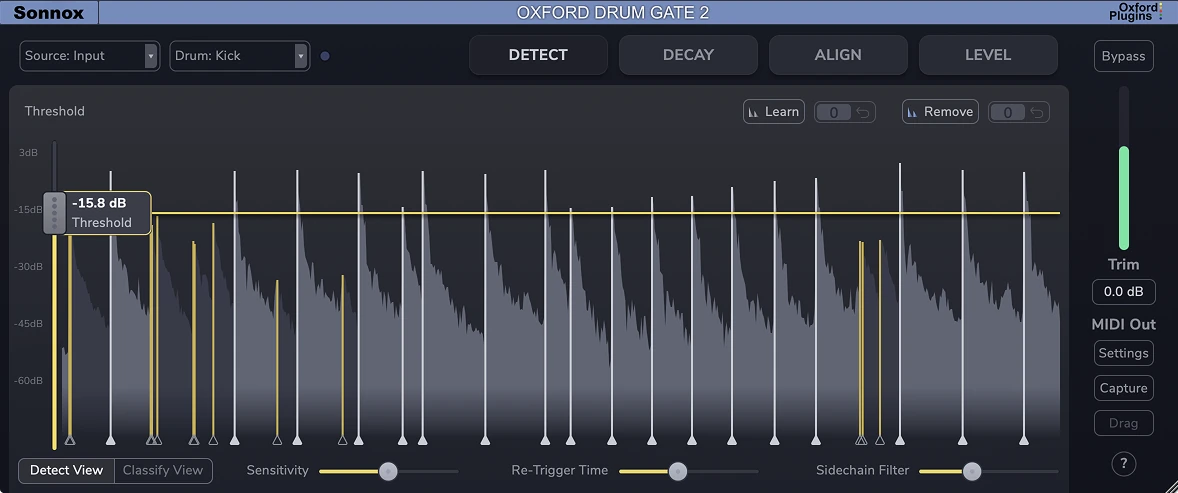Sonnox「Oxford Drum Gate 2」被り処理・位相補正・減衰コントロールを一括管理！自然な鳴りを保ちながら整理し、生ドラムのクオリティを底上げするドラム専用ゲート｜DTMプラグインセール