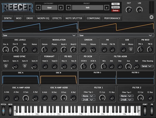 Kreuzberg Audio「Reecer Synthesizer(Public Beta)」トリプルオシレーター×29フィルター×4段ディストーションを搭載した現代型エレクトロニック向けシンセ|DTMプラグインセール