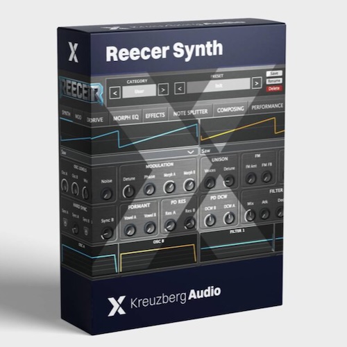 Kreuzberg Audio「Reecer Synthesizer（Public Beta）」トリプルオシレーター×29フィルター×4段ディストーションを搭載した現代型エレクトロニック向けシンセ｜DTMプラグインセール