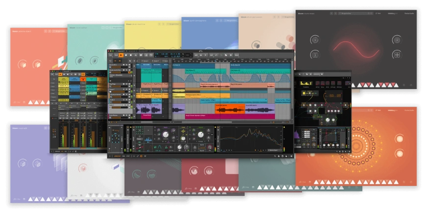 「Bitwig Studio 5 Essentials x Excite Audio Bloom Lite Bundle」13製品を一挙収録!制作の土台となる高機能DAWと、ベース・ドラム・ボーカルまで網羅する即戦力インストゥルメントが揃うオールインワンバンドル|DTMプラグインセール