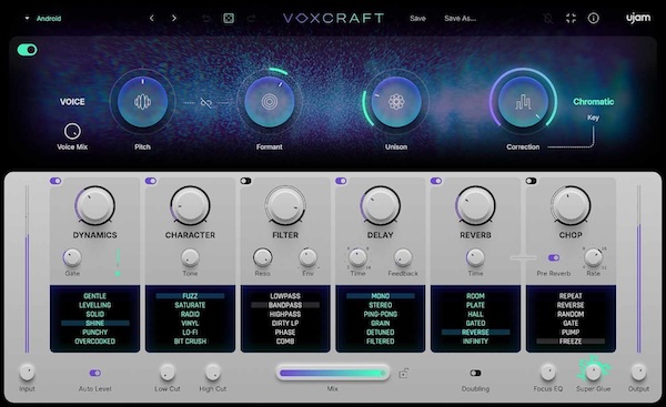 UJAM「VOXCRAFT」ピッチとフォルマントを別々に動かせるのが強い！声質・性別感・質感まで変える、自然〜異世界ボイス設計ガイド｜DTMプラグインセール