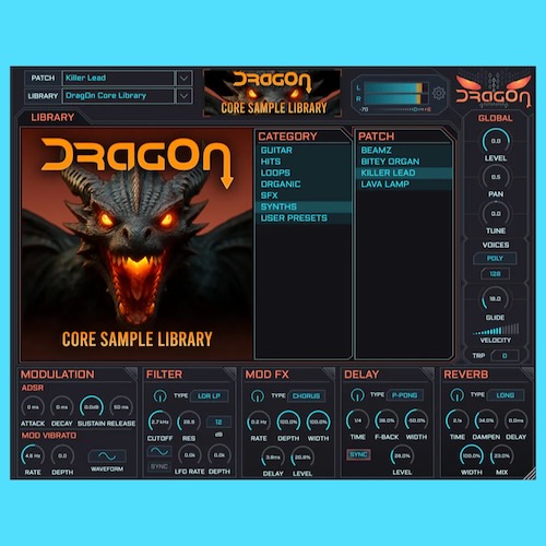 DragOn Sampler「DragOn Player」フィルター6種・複数ディレイ＆リバーブ搭載！DragOnおよびサードパーティ製ライブラリを再生できる無料サンプルプレイヤー｜DTMプラグインセール