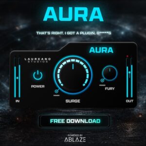 Laureano Studios「AURA」マスターバスに挿すだけでミックスの印象が一変！低域の厚みと全体の密度感を一気に引き上げるワンノブ系エンハンサー｜DTMプラグインセール
