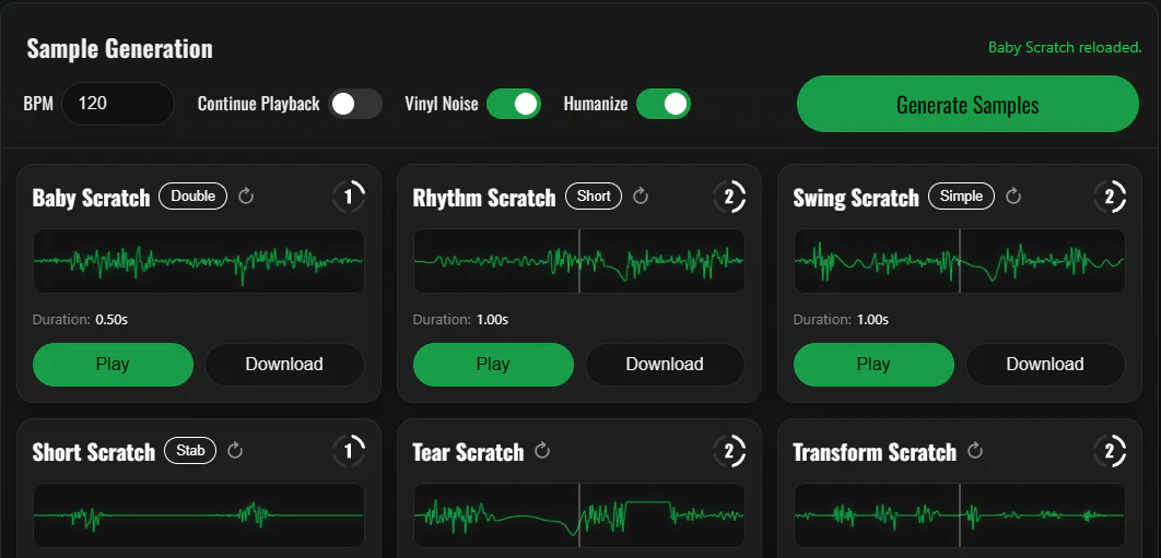CARP Audio「SampleScratcher」ボーカルやシンセをそのままスクラッチ化!倍音や質感を崩さずにトラックへ溶け込ませるブラウザ型スクラッチエンジン|DTMプラグインセール