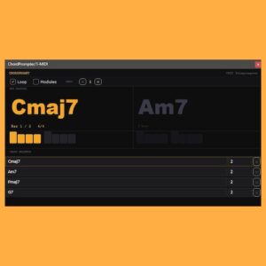 plugins.zenif3「ChordPrompt」制作中にコードを見失わない！プレイヘッド追従＆小数小節対応で作曲効率を高めるリアルタイムコードテレプロンプター｜DTMプラグインセール