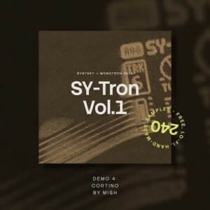 mish「SY-TRON VOL 1 FREE SAMPLE PACK」ハードウェア機材だけで作られた自然な質感！デジタルのパンチとアナログのざらつきが共存する、240種類のLo-Fiサンプル集｜DTMプラグインセール