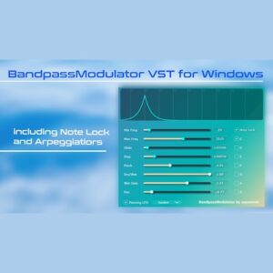 Aqua Node「BandpassModulator VST」ただの自動フィルターではない！指定レンジ内をランダム移動し、キーに沿って動かせるバンドパスモジュレーター｜DTMプラグインセール