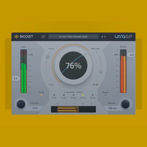 UrsaDSP Boost「Boost」ラウドネスとピークを独立してコントロール！Mid-Sideモード搭載の次世代ダイナミクスプラグイン｜DTMプラグインセール