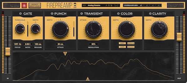 United Plugins「FirePreamp」コンプ前にパンチを作る!Punchでダイナミクスを整え、Transientでアタックを外科的に彫り、録り音を一気に整える下準備系プラグイン|DTMプラグインセール